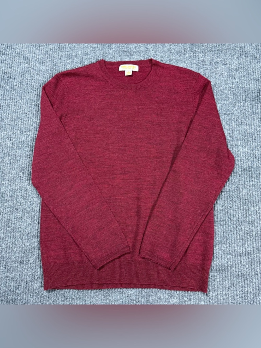 Brooks Brothers Crewneck Sweater 100% Merino Wool Women's Size Medium Maroon